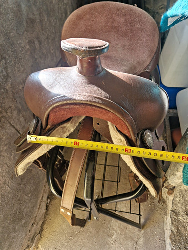 Westernsattel leder braun mit - braun,