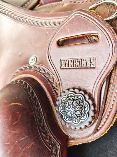 Racham westernsattel leder - leder, 16